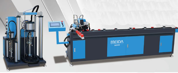 壓緊(jǐn)款中空玻璃自動打膠機解決鋼(gāng)化玻璃開口問題